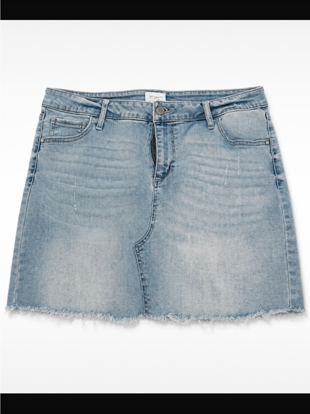 Celebrity Pink Light Blue Denim Mini Skirt